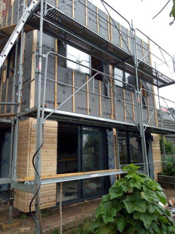 Chantier : Extension habitation ossature bois R+1