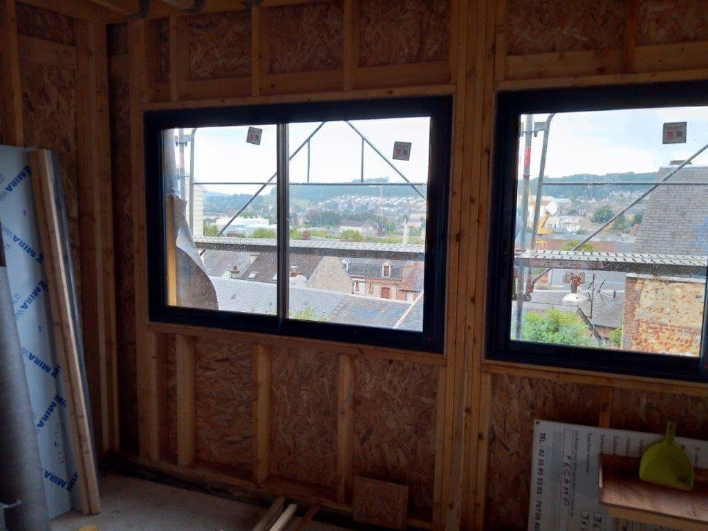 Chantier : Extension habitation ossature bois R+1
