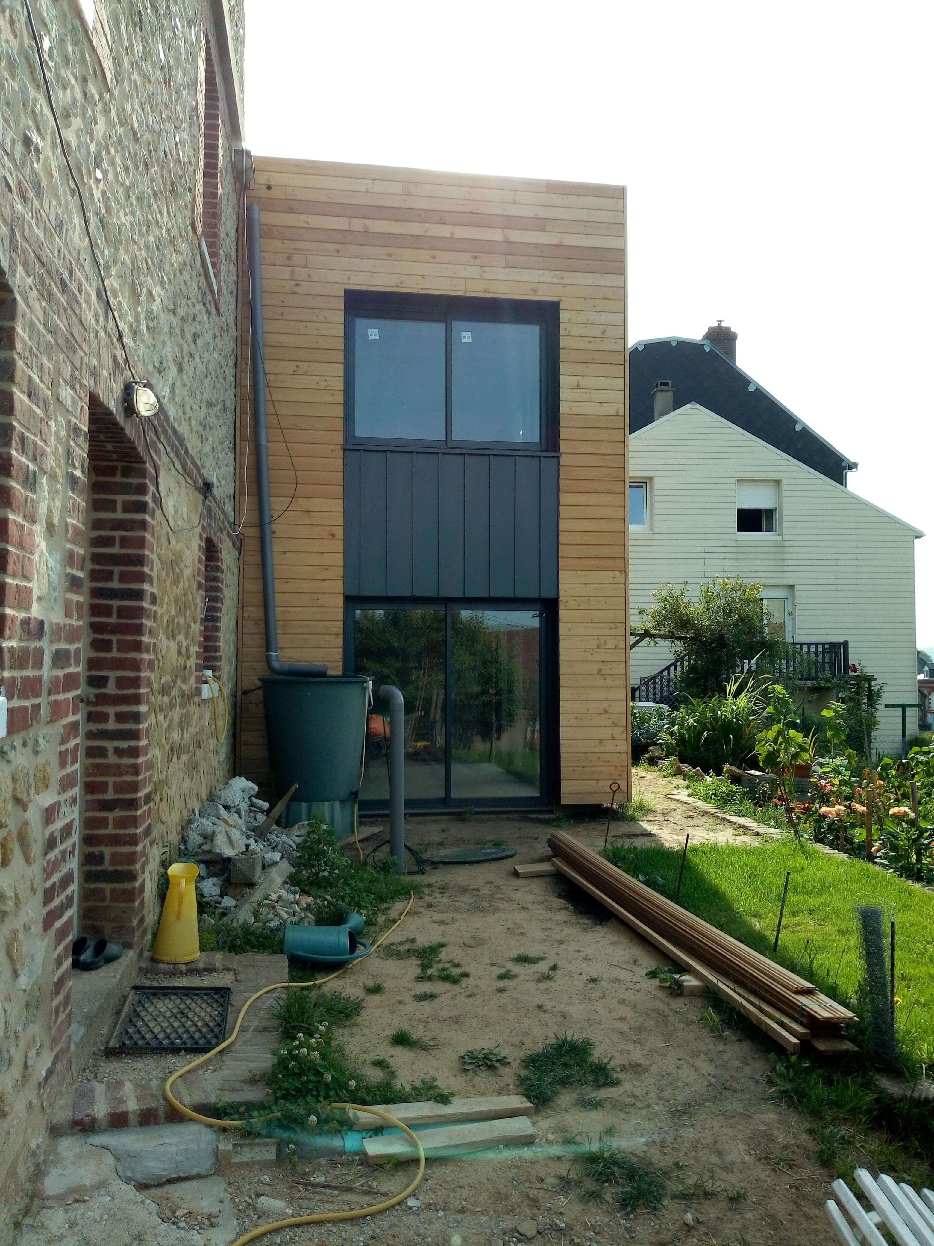 Chantier : Extension habitation ossature bois R+1